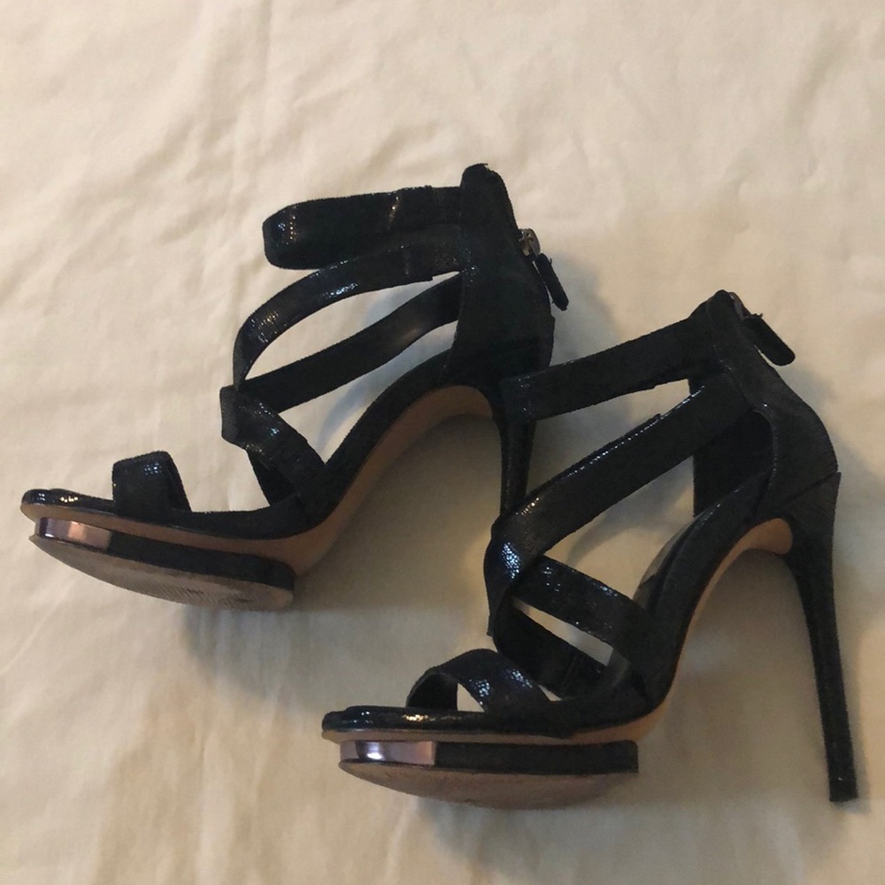 BCBG black platform heels
